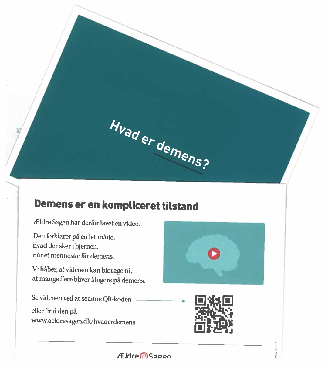Hvad er demens? - postkort med link (QR-kode) til film