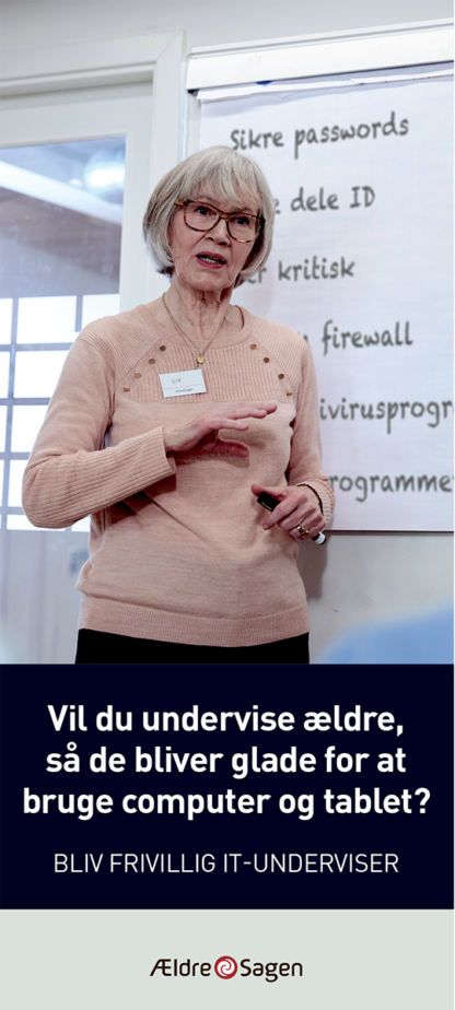 Vil du undervise ældre, så de bliver glade for at bruge computer og tablet?